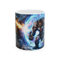 Dragon Battle #3 White Ceramic Mug — Epic Fantasy Gaming Adventure Scene (11oz, 15oz)