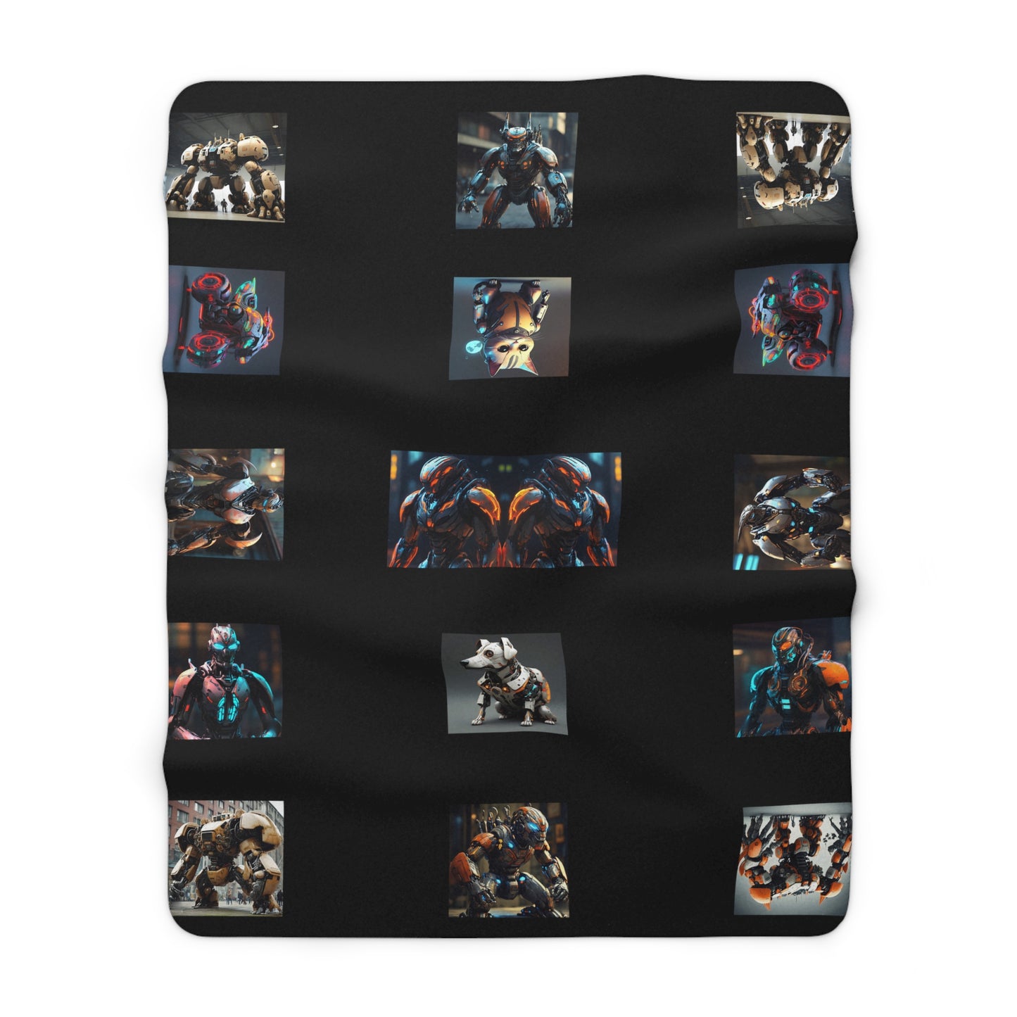 Matiby MEK Black Sherpa Fleece Blanket