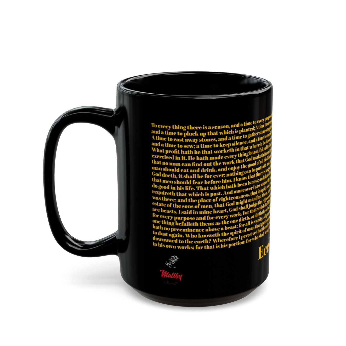 Bible Speaks Ecclesiastes  Black Mug (11oz, 15oz)