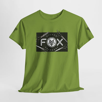 Silver Fox Scissors Unisex Heavy Cotton Tee