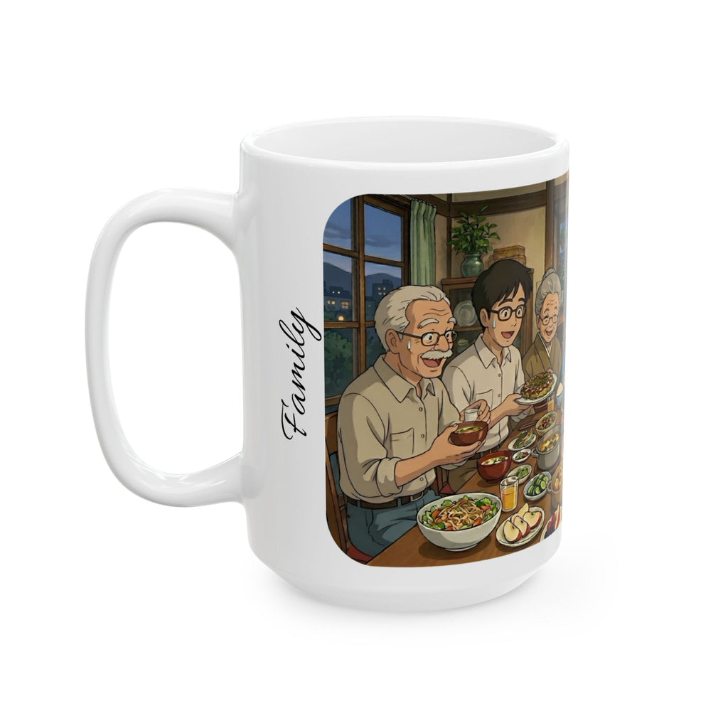 Family & Friends #6 Forever White Ceramic Mug — Cozy Feast Cup (11oz/15oz)