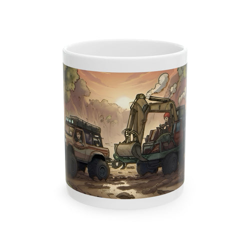 Adventure 4x4 Trucks #34, Future Investment Bankers On The Move White Ceramic Mug — Find Your Path To The Essentials Cup (11oz & 15oz)