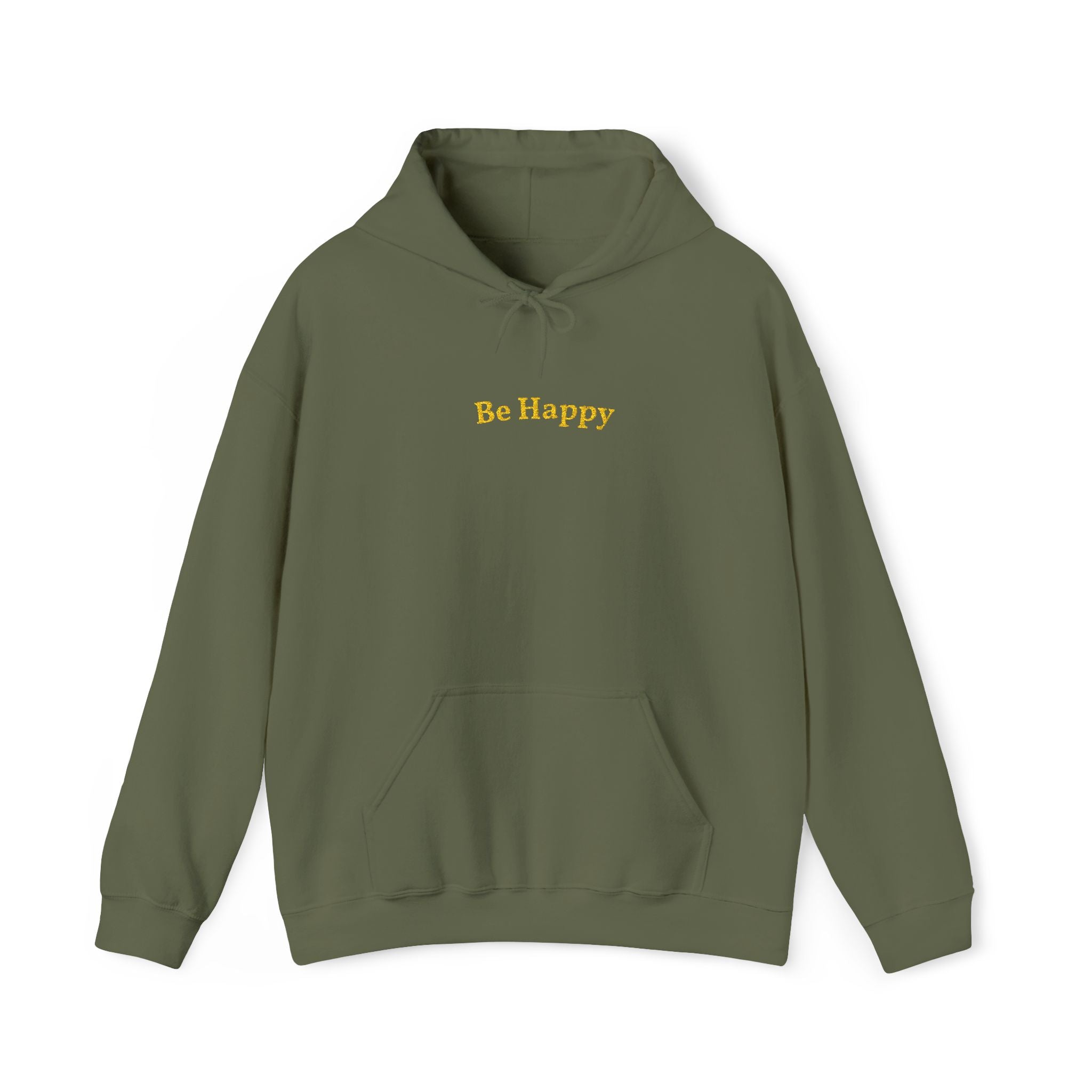 Be Happy Gold Embroidered Unisex Heavy Blend Hooded Sweatshirt, Strength And Hope Hoodie