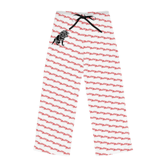 Women's White Pajama Pants (AOP)