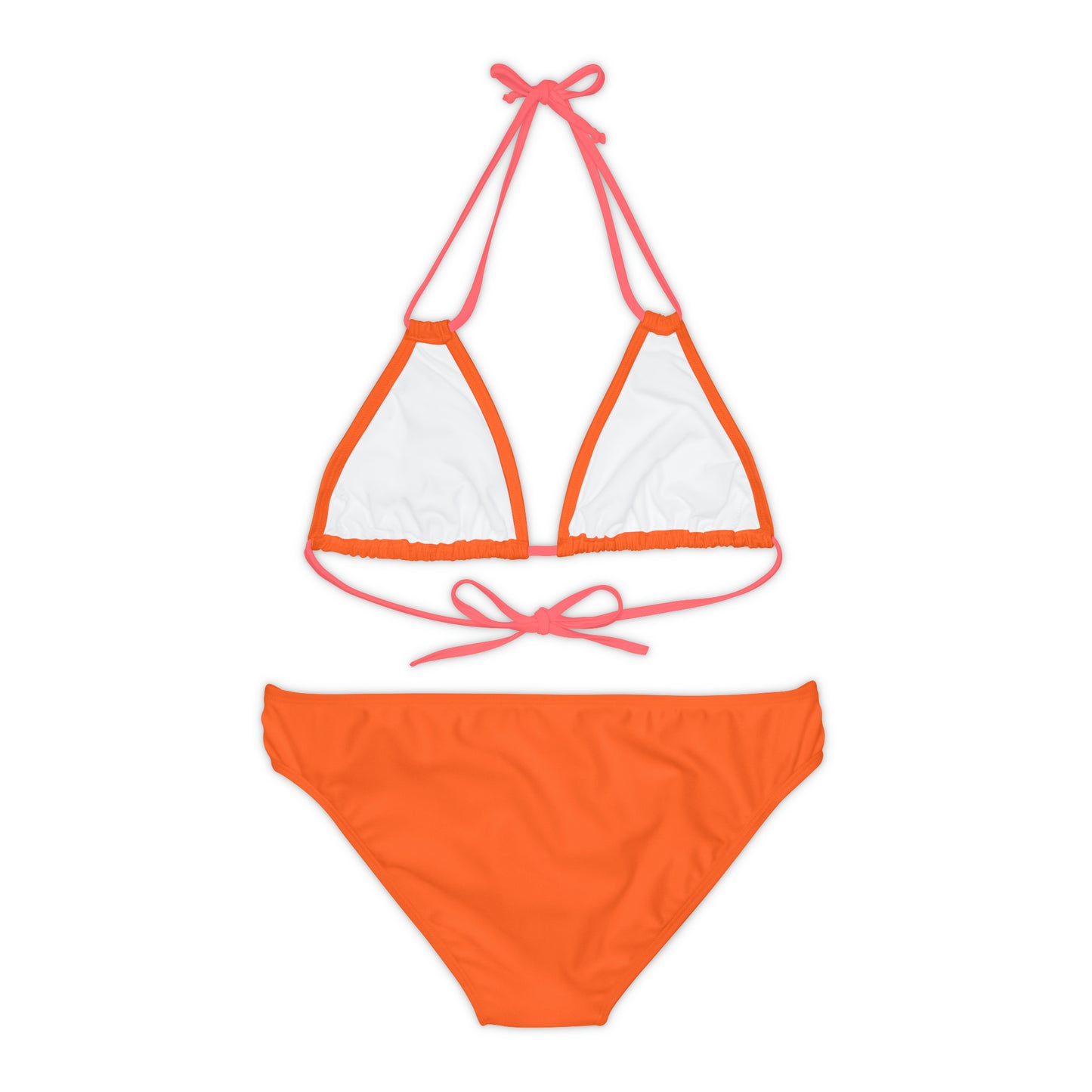 Orange Strappy Bikini Set (AOP)