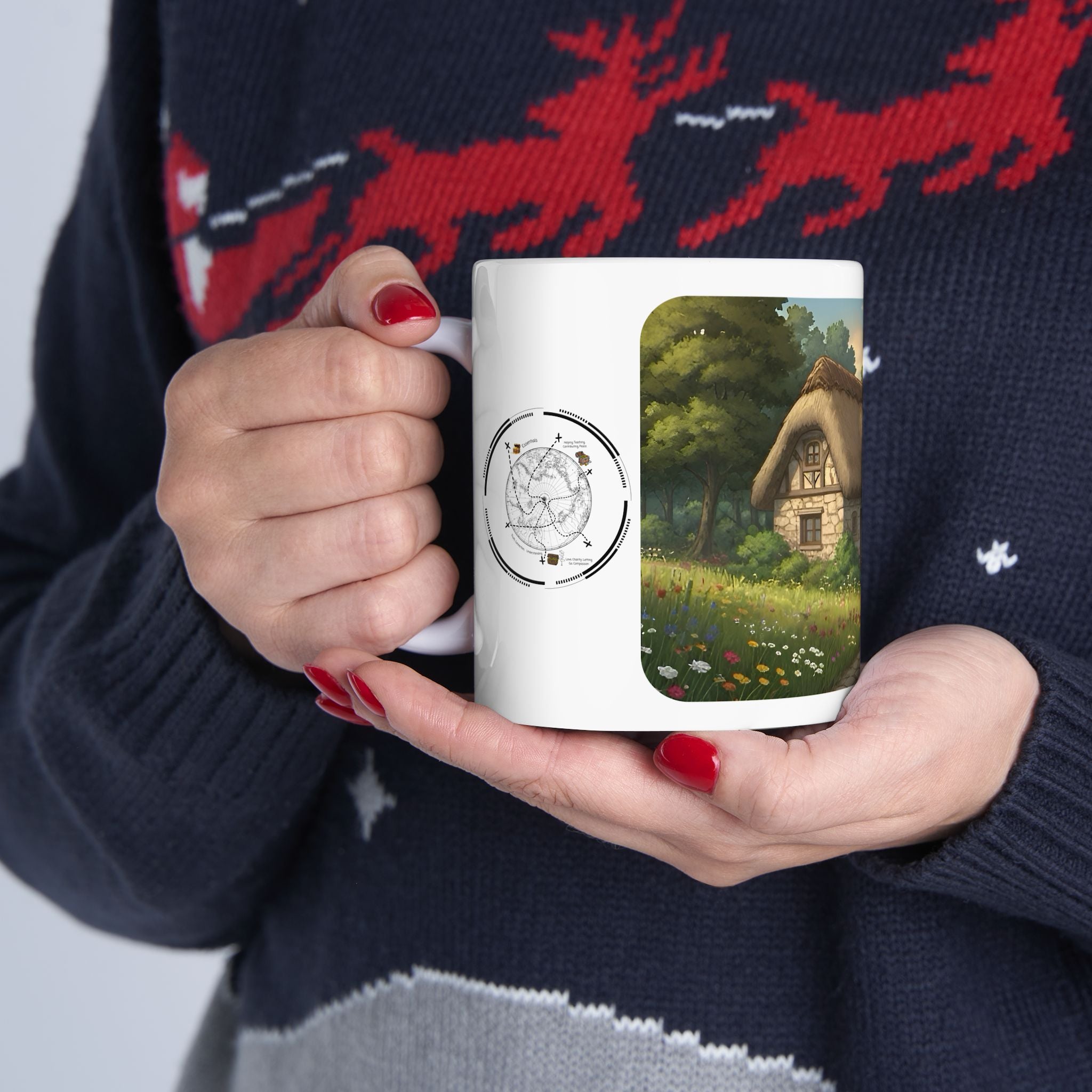 Cozy Architecture & Dreamy Landscapes #35 White Ceramic Mug – Homes Home Sweet Home Cup (11oz/15oz)
