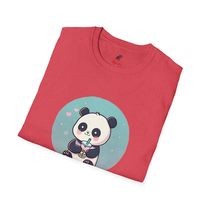 Panda With Boba Unisex Softstyle T-Shirt