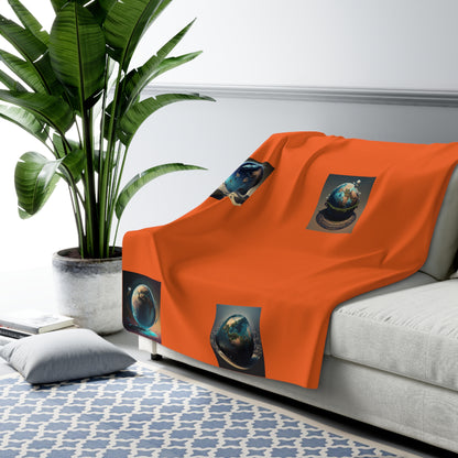 Matiby MEK Orange Sherpa Fleece Blanket