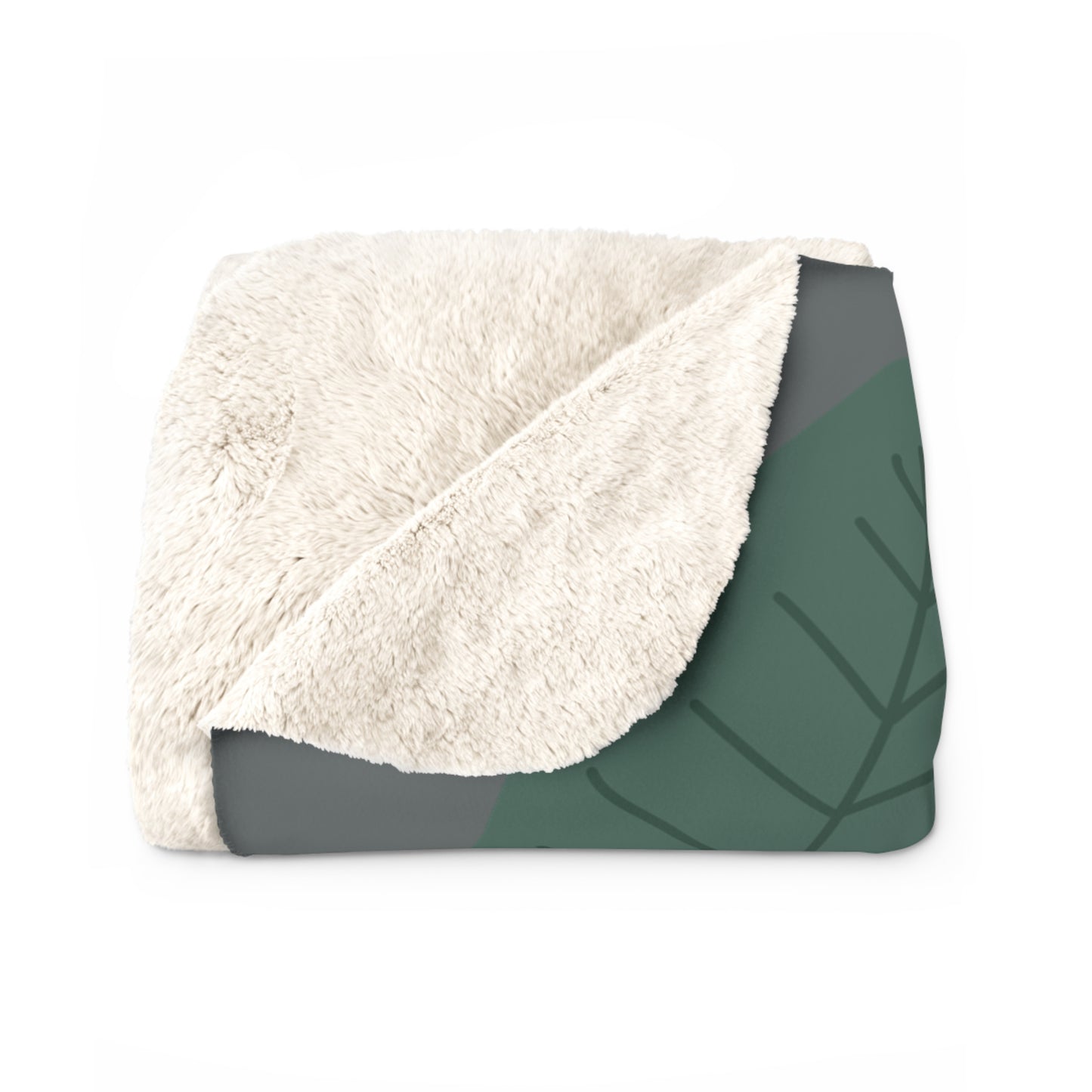 Matiby Simple Things Dark Grey Sherpa Fleece Blanket