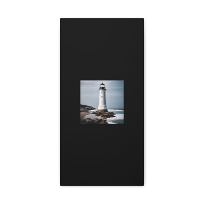 Lighthouse Black Canvas Gallery Wraps