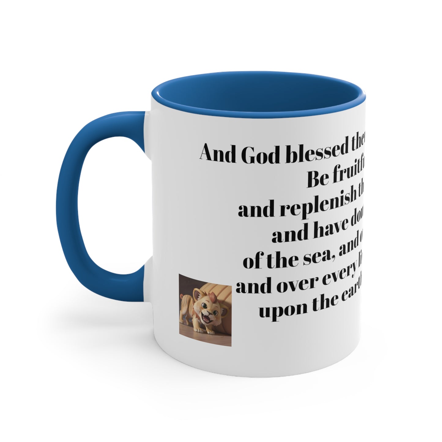 Bible Speaks Gen 1:28 Accent Mug, 11oz