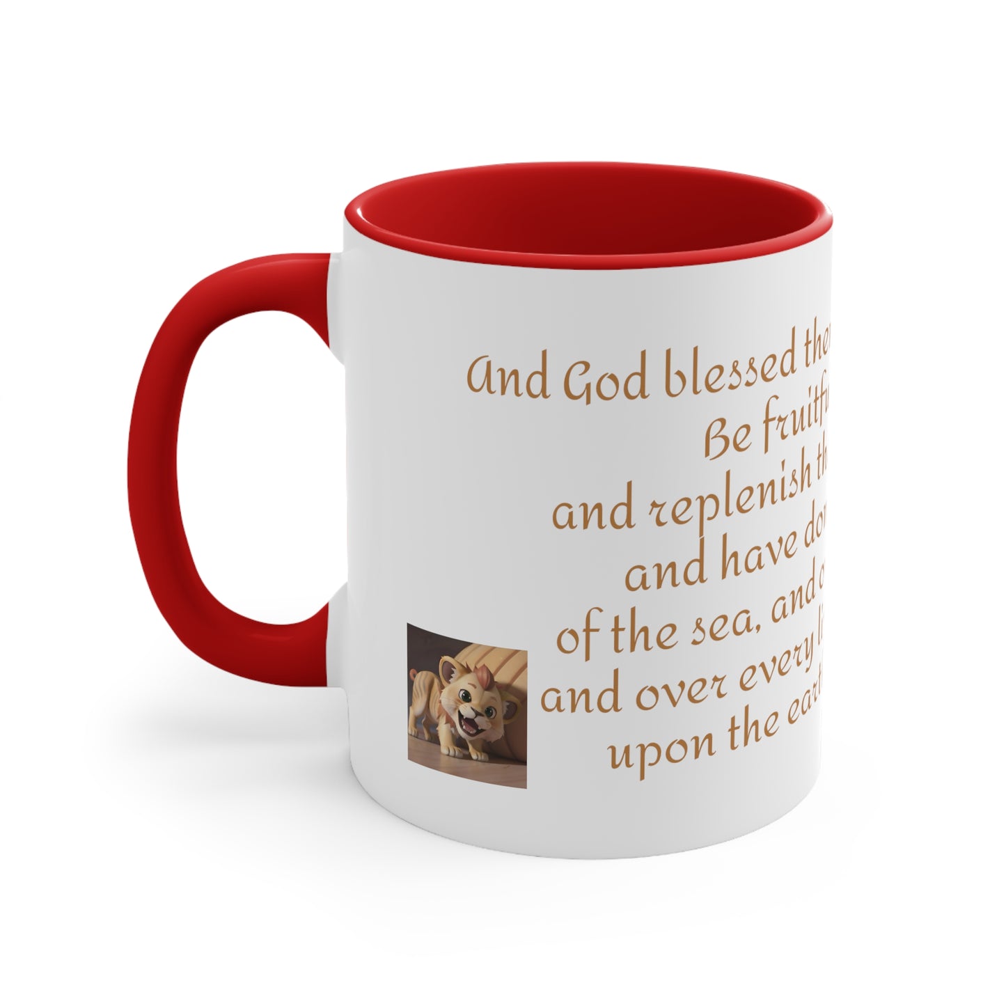 Bible Speaks Gen 1:28 Accent Mug, 11oz