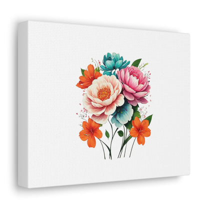 Floral White Canvas Gallery Wraps