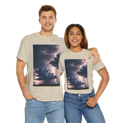 Lightning Style Heart Tremble Unisex Heavy Cotton Tee