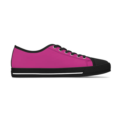 Women's Dark Pink Low Top Sneakers