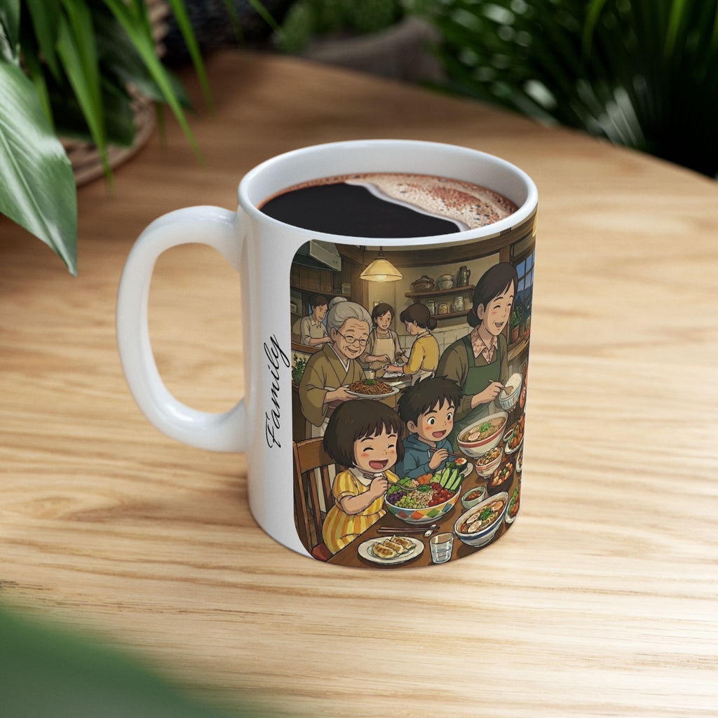 Family & Friends #5 Forever White Ceramic Mug — Cozy Feast Cup (11oz/15oz)