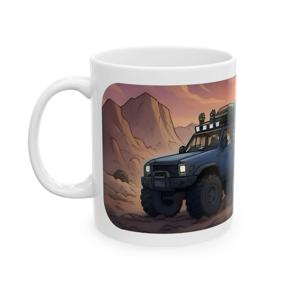 Adventure 4x4 Trucks #42, Family On The Move White Ceramic Mug — Find Your Path To The Essentials Cup (11oz & 15oz)