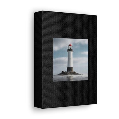 Lighthouse Black Canvas Gallery Wraps