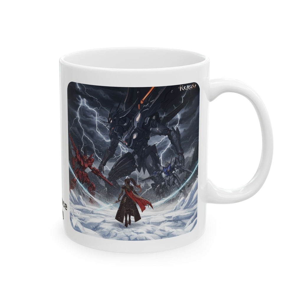 Sentience Rising Sci-Fi Robots #1 White Ceramic Mug | Sci-Fi NeoSentinel Uprising