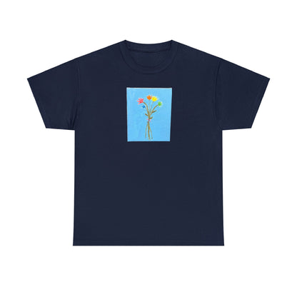 Matiby "Artzy" Flower Unisex Heavy Cotton Tee