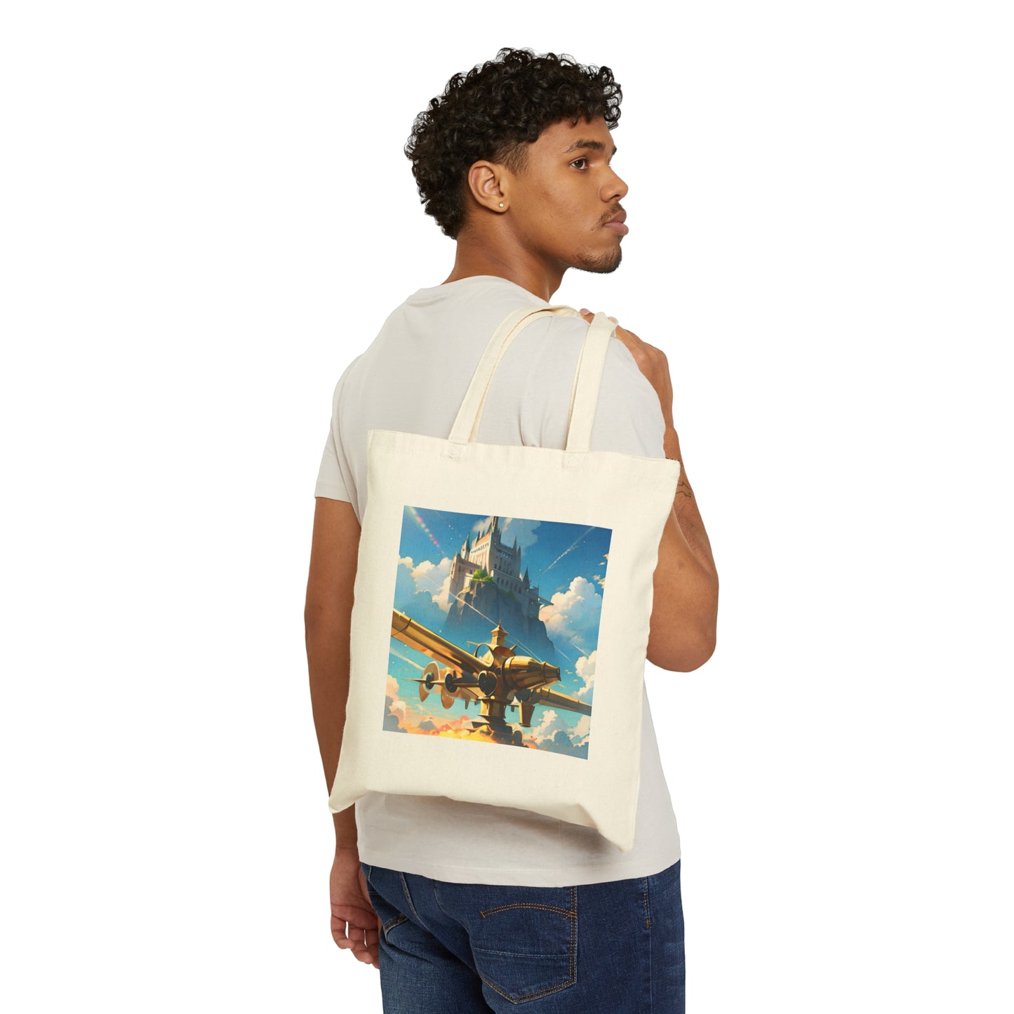 Castle Cotton Canvas Tote Bag