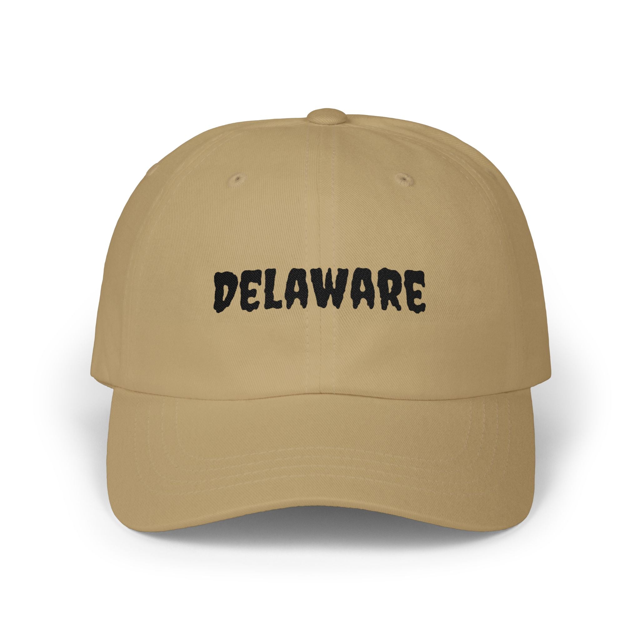 Delaware United States of America Black Embroidered Classic Dad Cap | DE 1st USA Baseball Hat