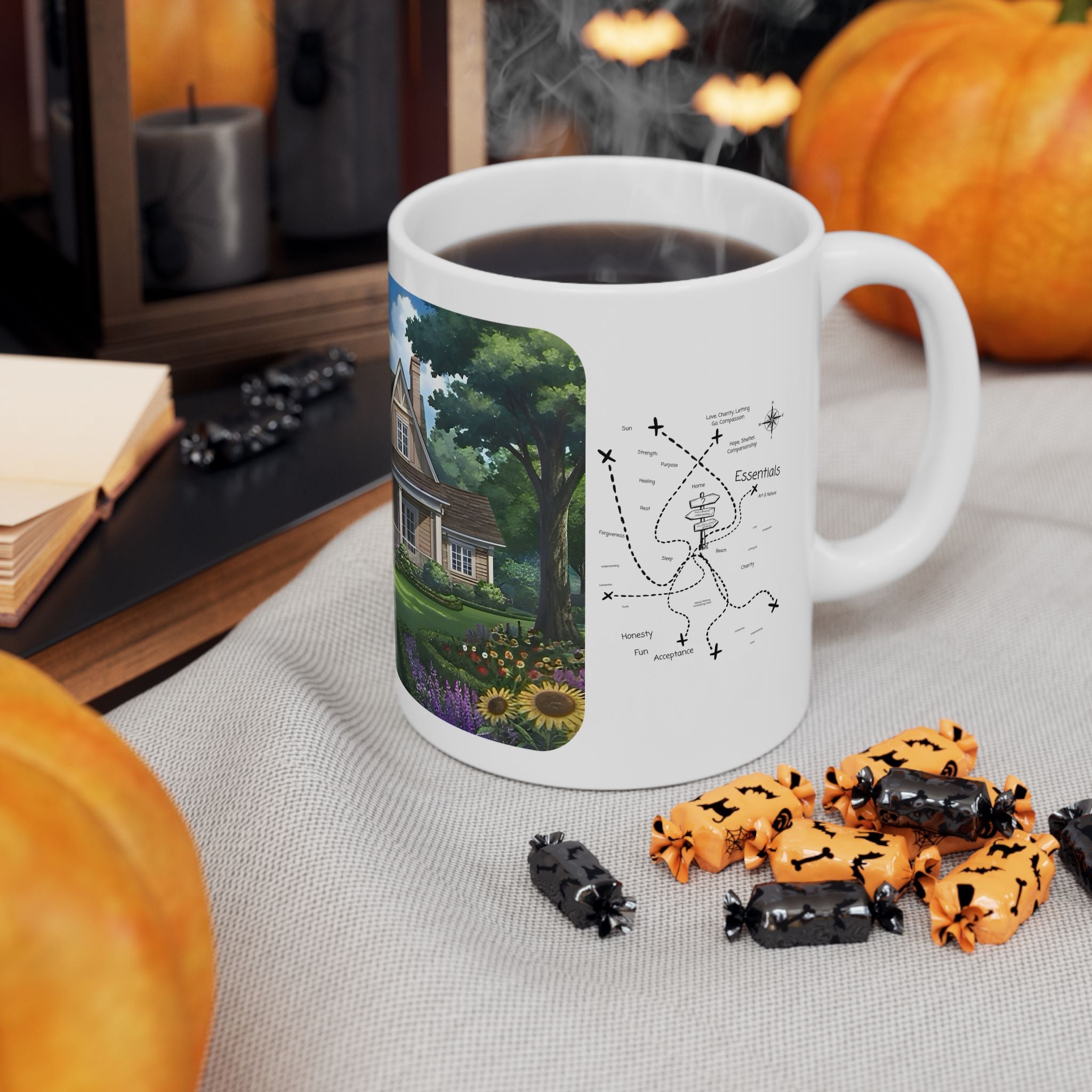 Cozy Architecture & Dreamy Landscapes #49 White Ceramic Mug – Homes Home Sweet Home Cup (11oz/15oz)