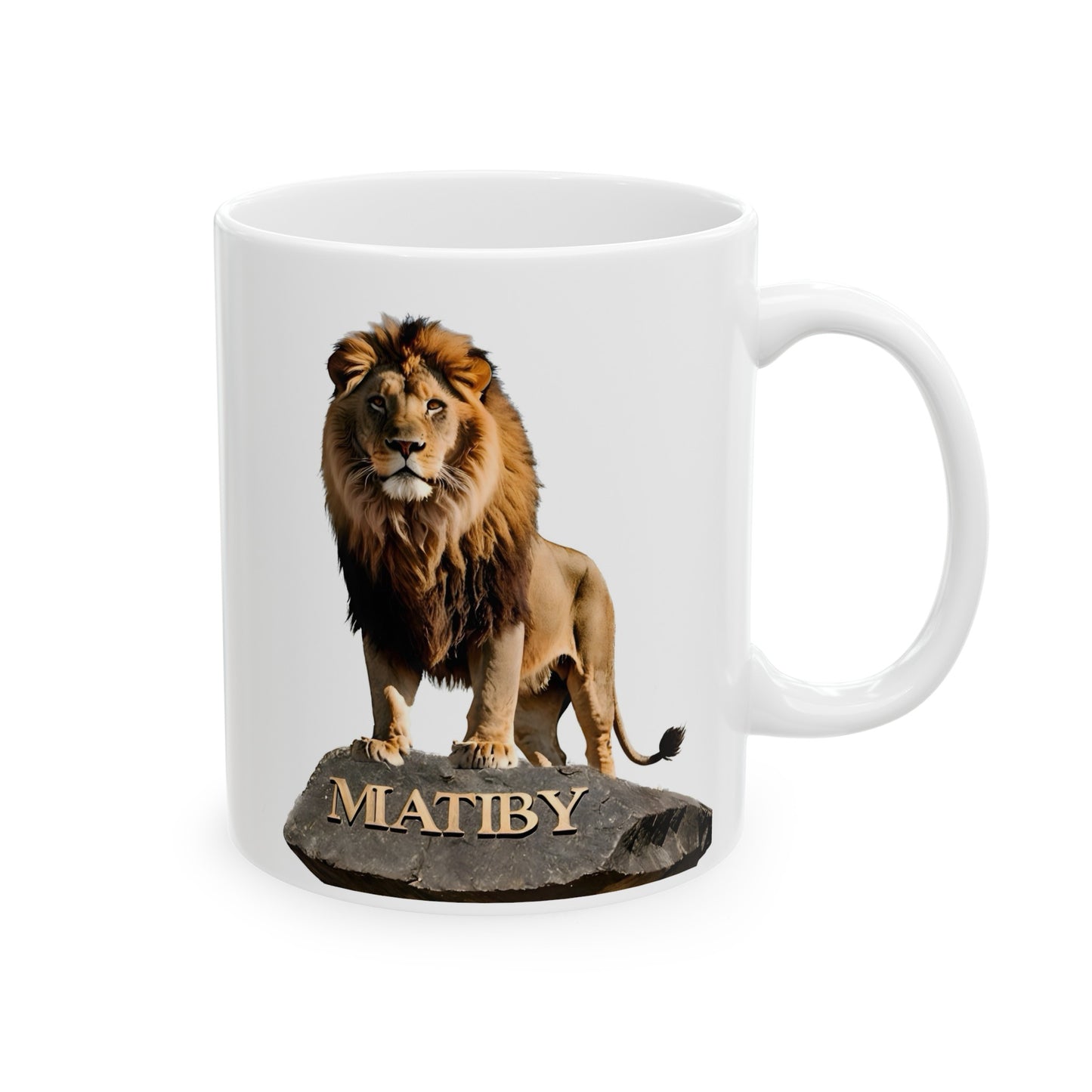 Matiby Lion Ceramic Mug, 11oz