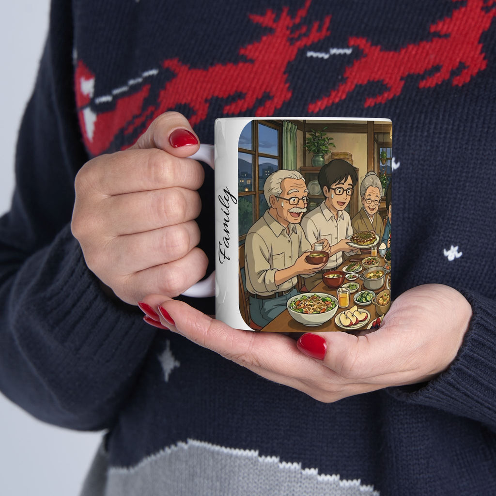 Family & Friends #6 Forever White Ceramic Mug — Cozy Feast Cup (11oz/15oz)