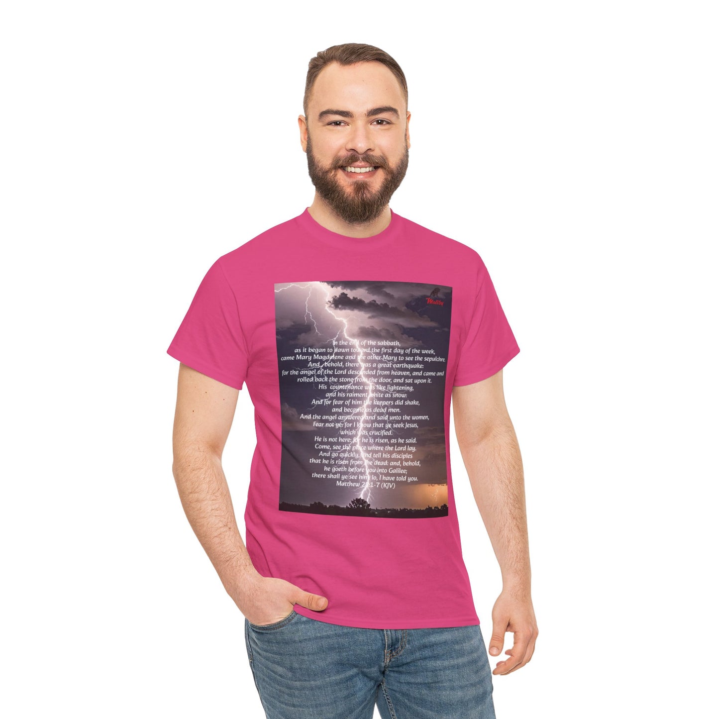 Lightning Style He is Risen Unisex Heavy Cotton Tee