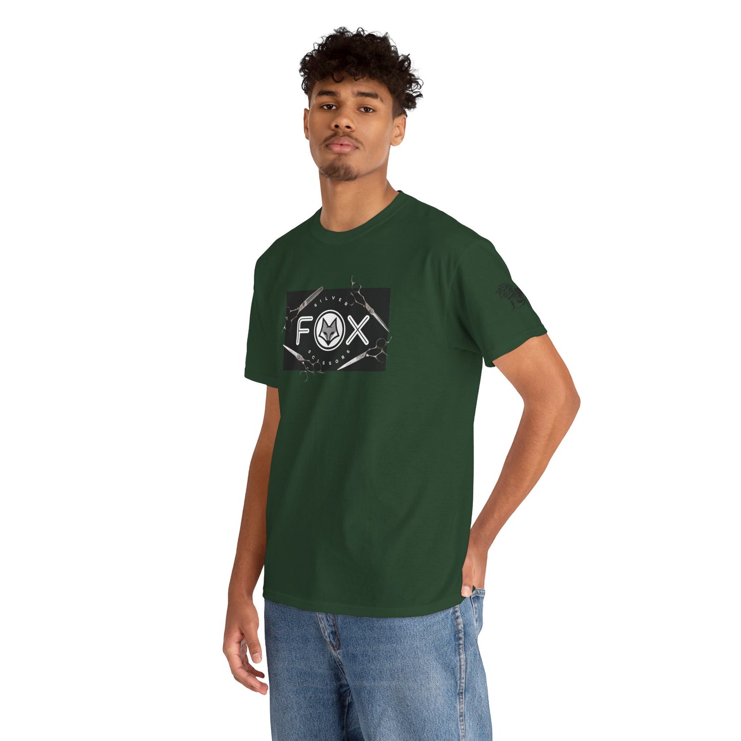 Silver Fox Scissors Unisex Heavy Cotton Tee