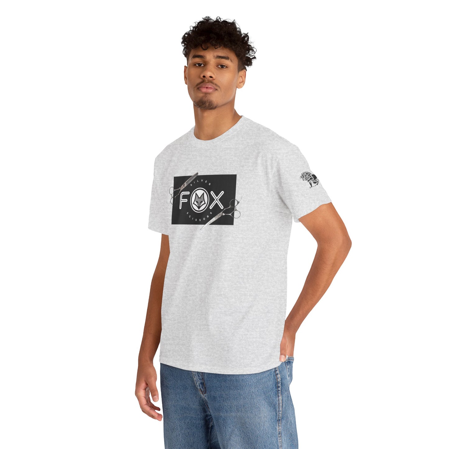 Silver Fox Scissors Unisex Heavy Cotton Tee