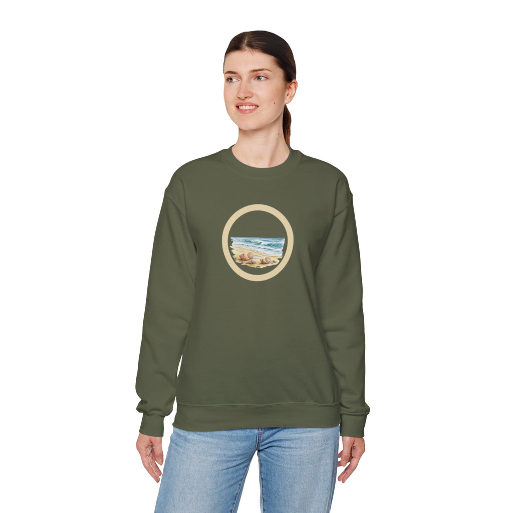 Beach Circle Crewneck Sweatshirt — Coastal Sunset Sweater