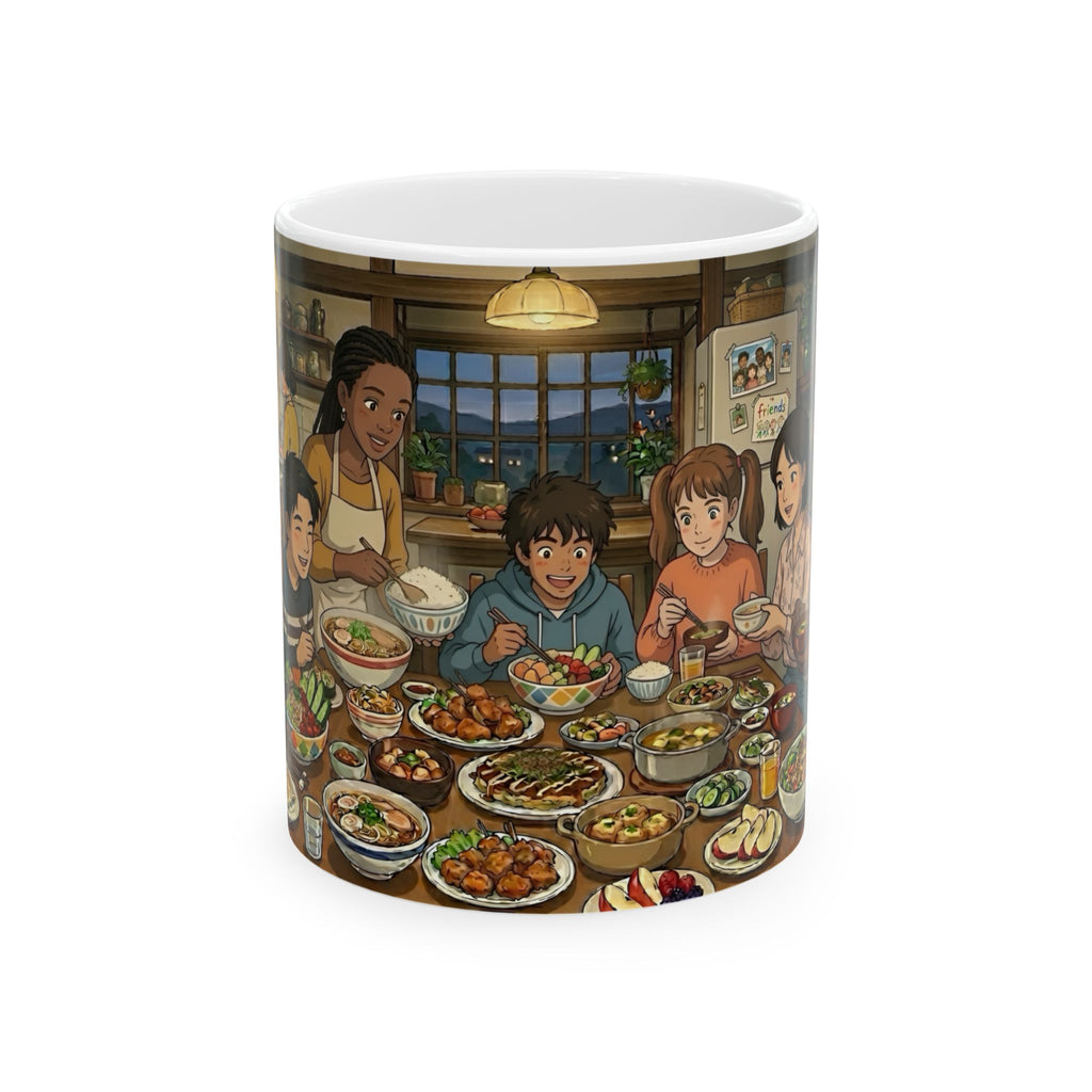 Family & Friends #4 Forever White Ceramic Mug — Cozy Feast Cup (11oz/15oz)