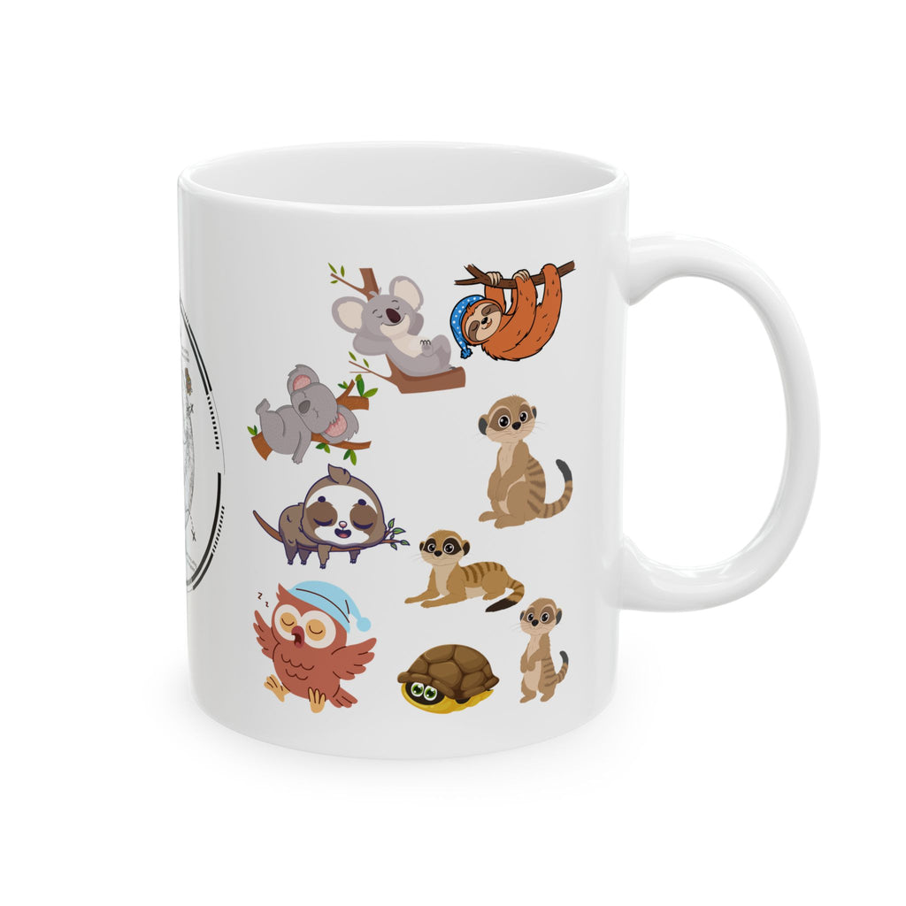 Playful & Cute Pets Decor #6 White Ceramic Mug — Adorable Animals To Brighten Your Day Cup (11oz & 15oz)