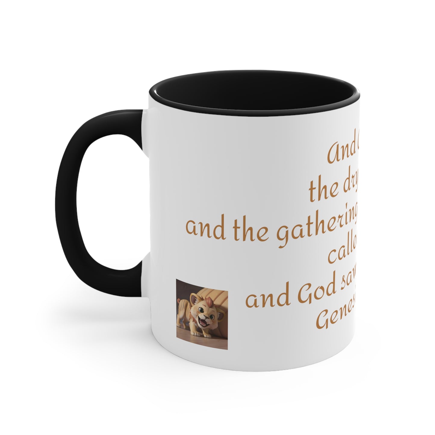 Bible Speaks Gen 1:10 Accent Mug, 11oz