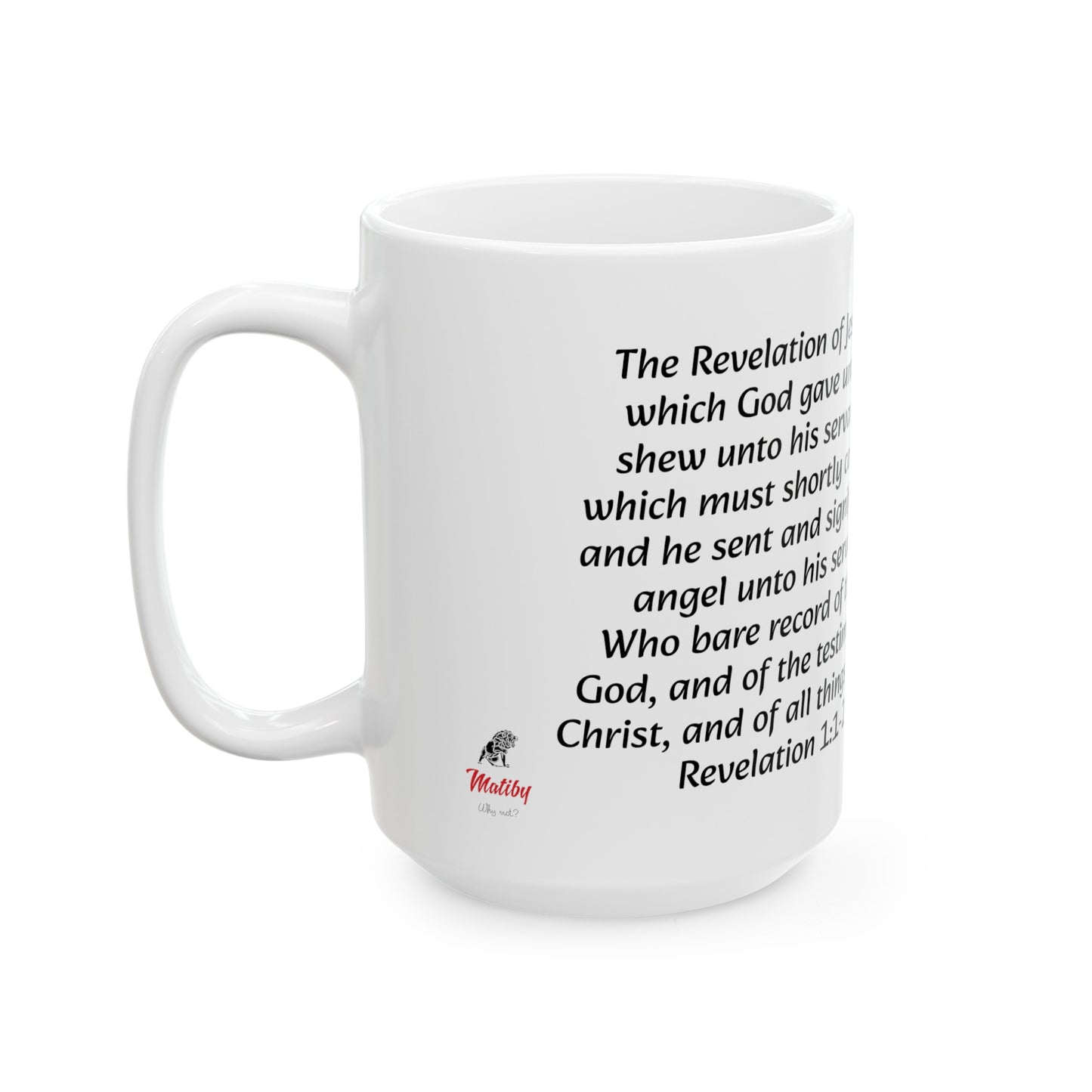 Bible Speaks Revelation 1:1-2 Ceramic Mug, 11oz