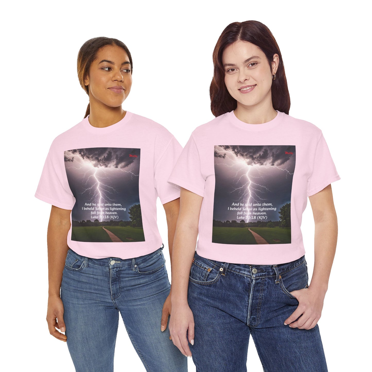 Lightning Style Satan's Fall Unisex Heavy Cotton Tee