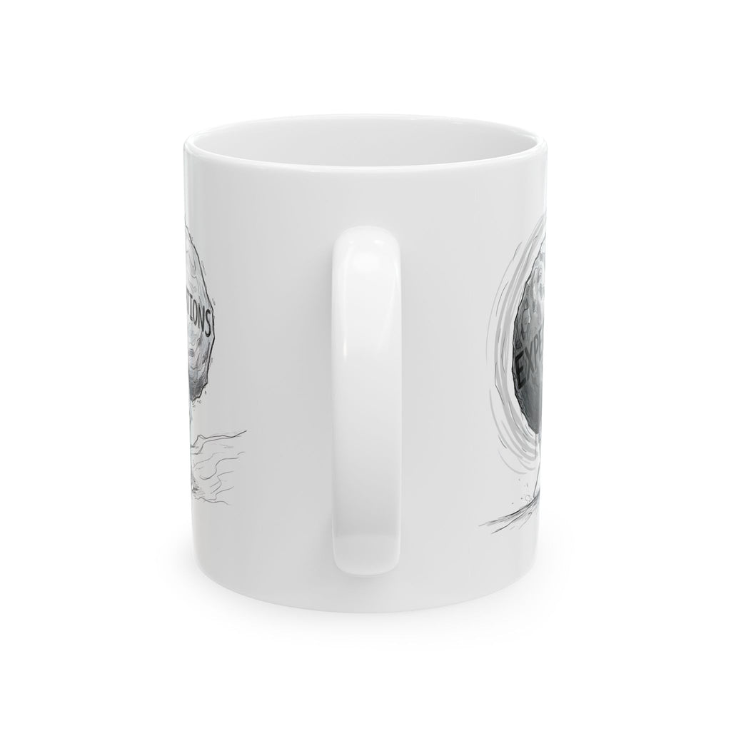Unbreakable Spirit, Common Threads White Ceramic Mug, (11oz, 15oz), Resilience Overcoming Expectations Cup