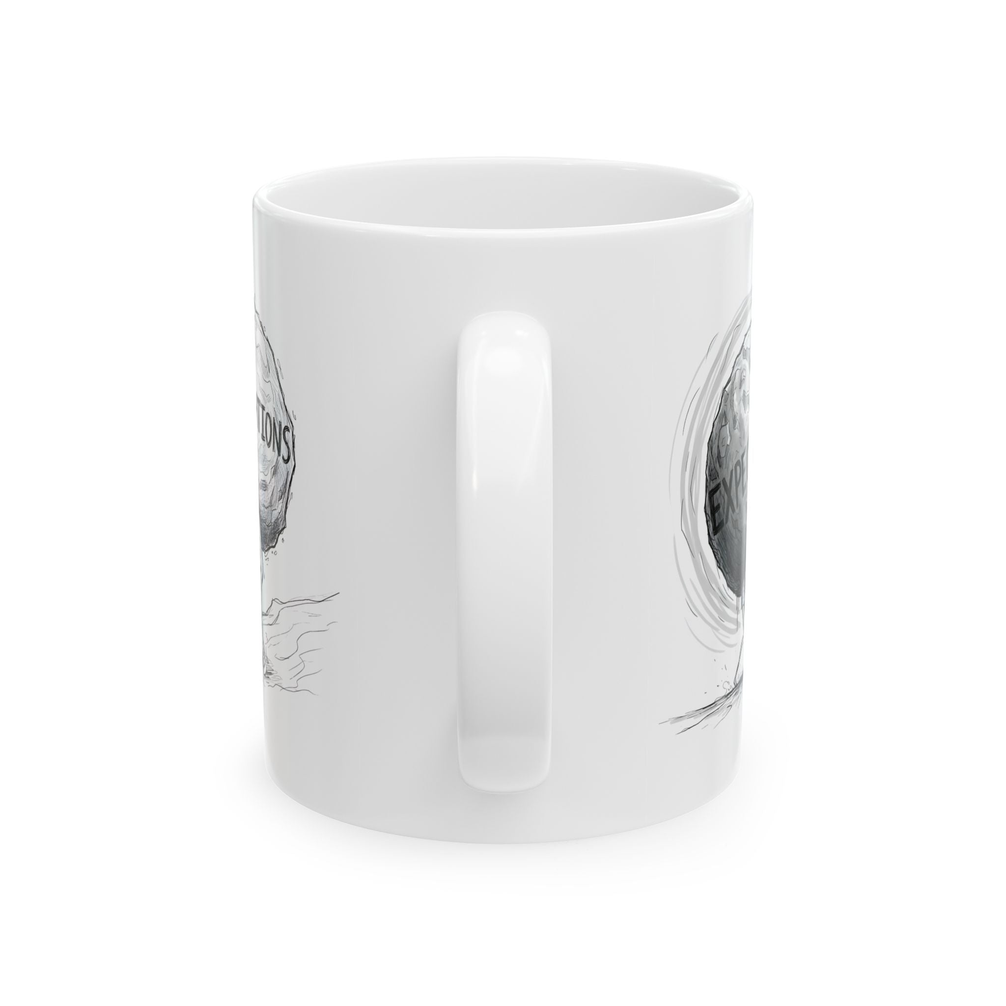 Unbreakable Spirit, Common Threads White Ceramic Mug, (11oz, 15oz), Resilience Overcoming Expectations Cup