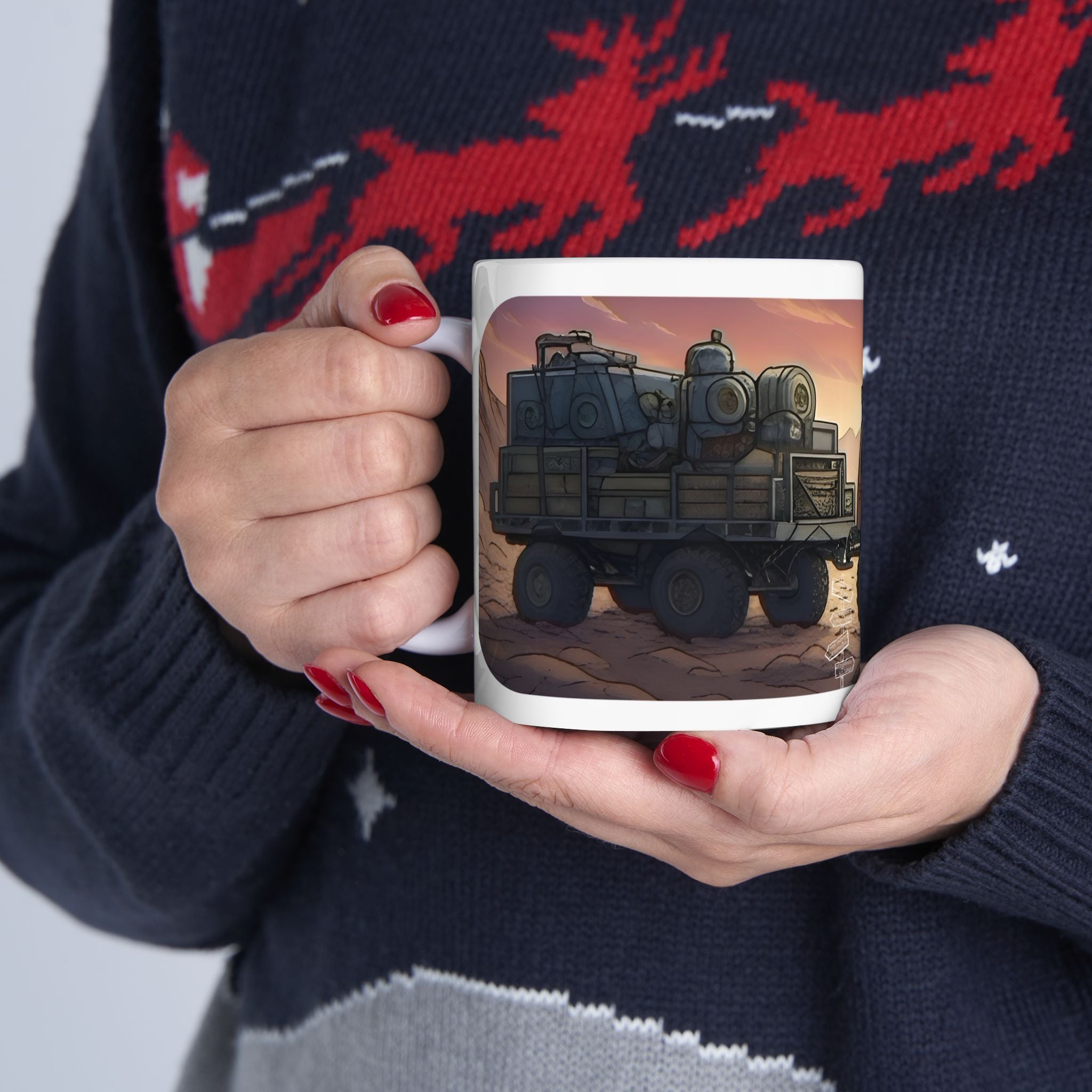 Adventure 4x4 Trucks #46, Outdoor Lovers White Ceramic Mug — Find Your Path To The Essentials Cup (11oz & 15oz)