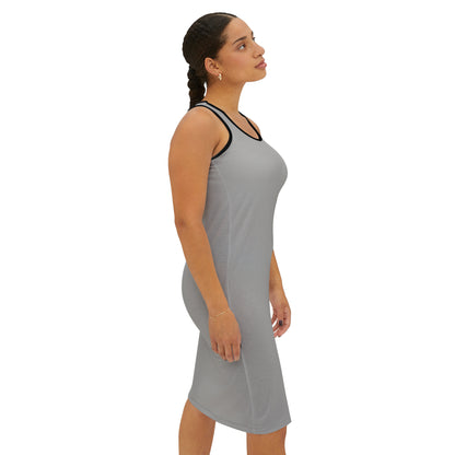 Women's Light Grey Racerback Dress (AOP)