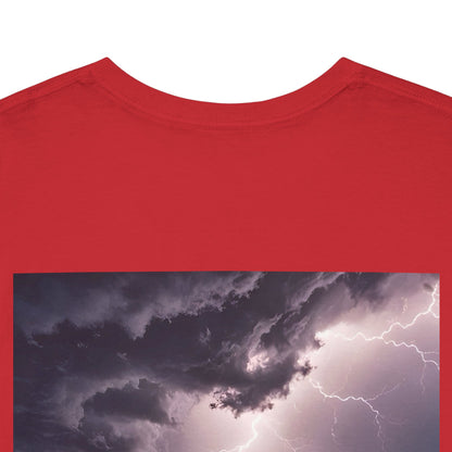 Lightning Style People Tremble Unisex Heavy Cotton Tee, Dual Side, W Font