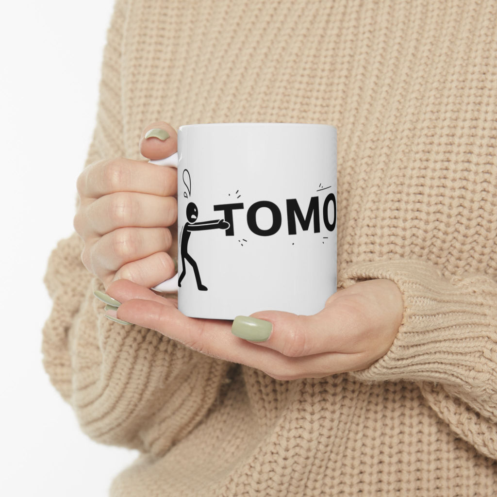 Yearning For Tomorrow White Ceramic Mug — Trying To Get A Grip On The Day Motivational Cup