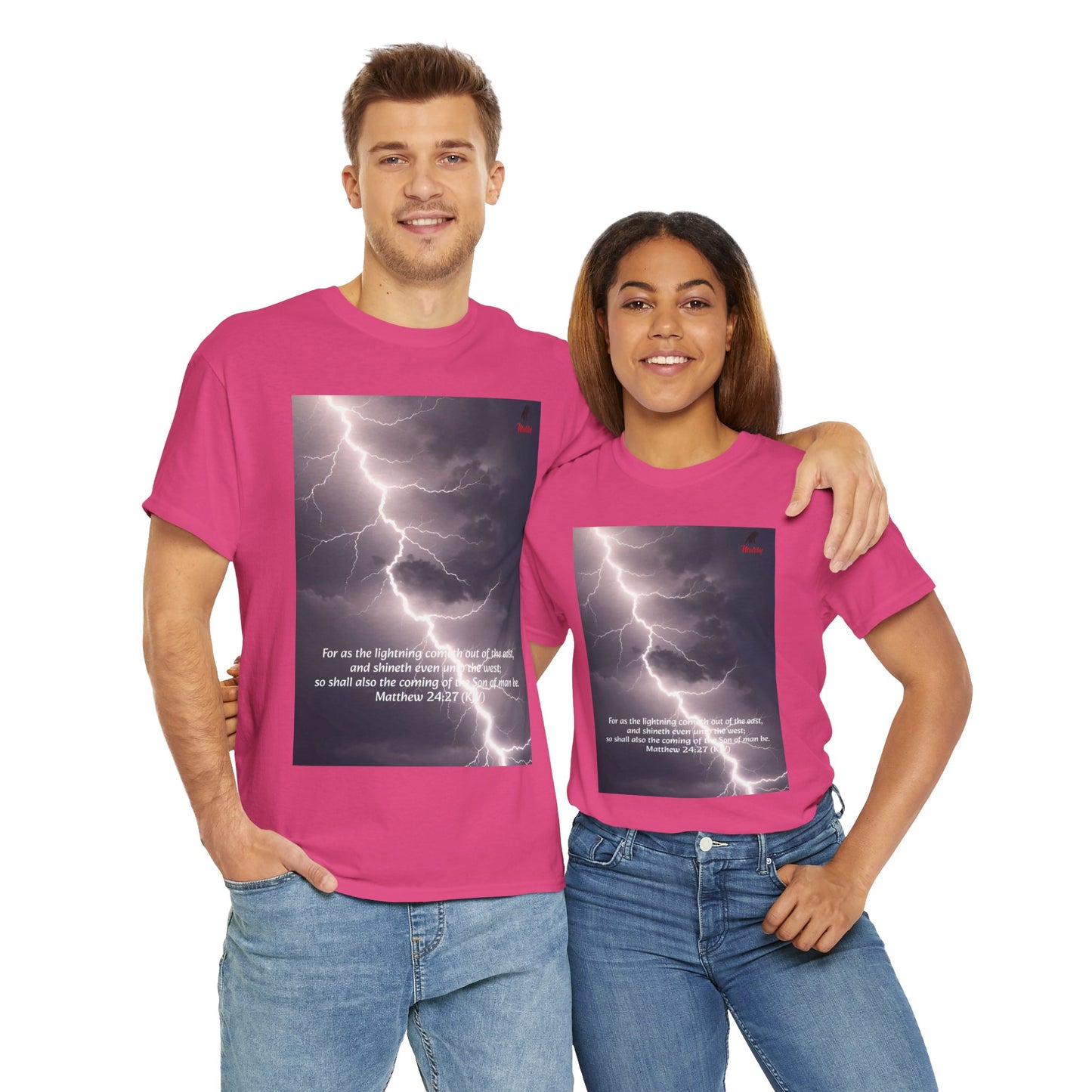 Lightning Style East West Unisex Heavy Cotton Tee