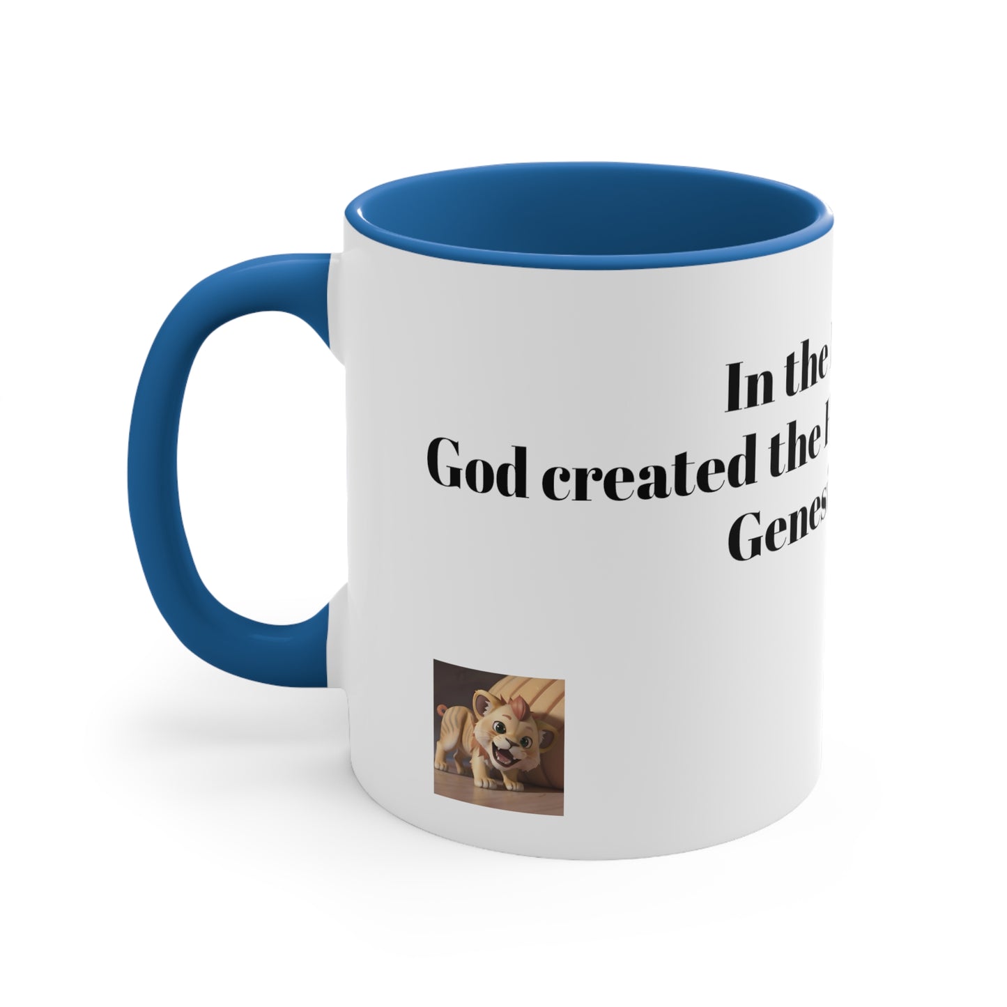 Bible Speaks Gen 1:1 Accent Mug, 11oz