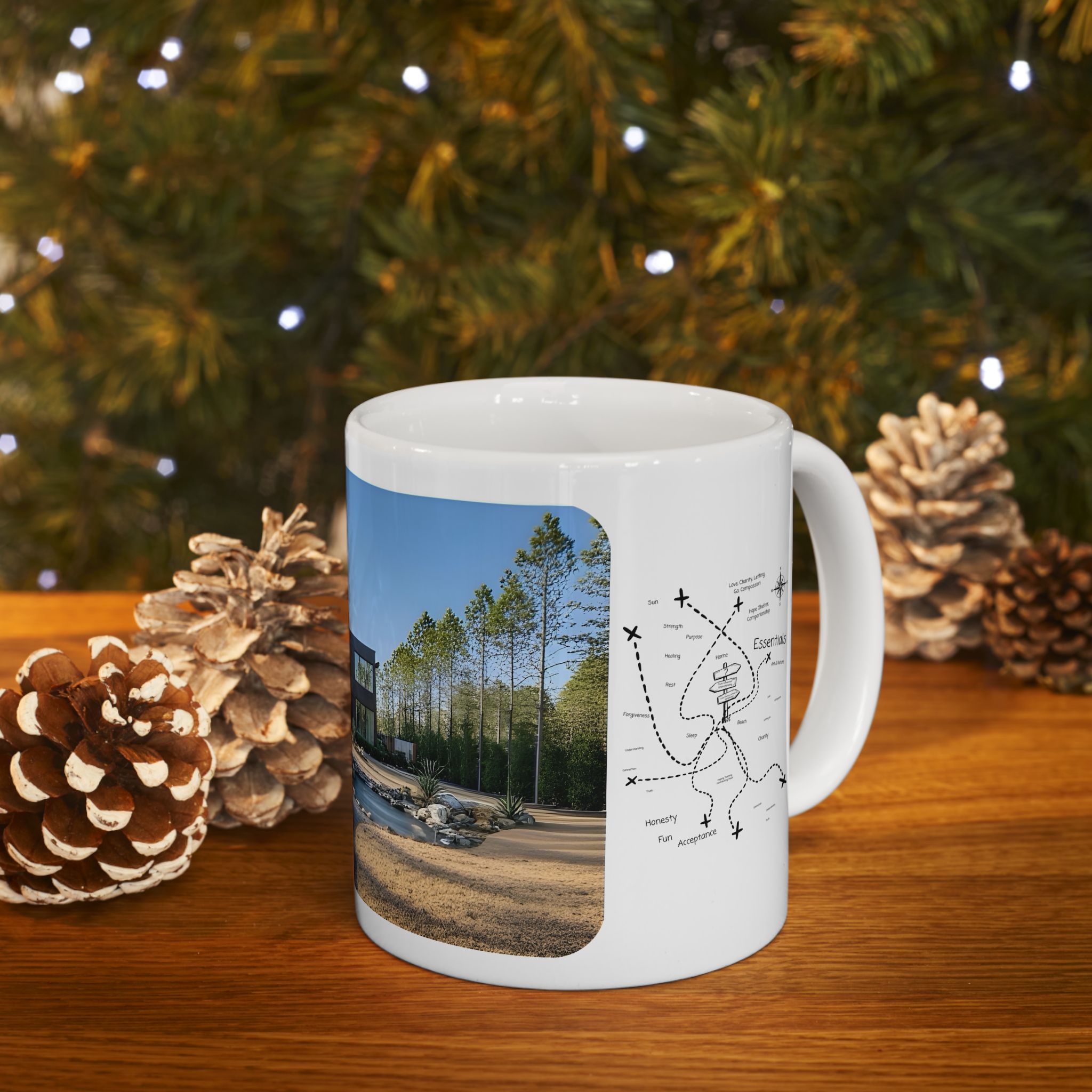 Cozy Architecture & Dreamy Landscapes #2 White Ceramic Mug – Homes Home Sweet Home Cup (11oz/15oz)
