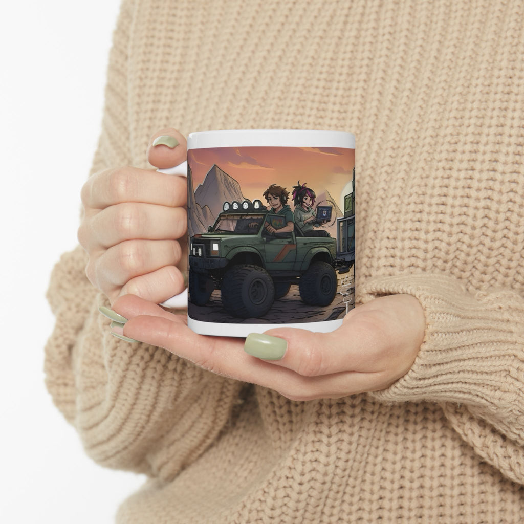 Adventure 4x4 Trucks #24, Indie Game Developers On The Go White Ceramic Mug — Find Your Path To The Essentials Cup (11oz & 15oz)