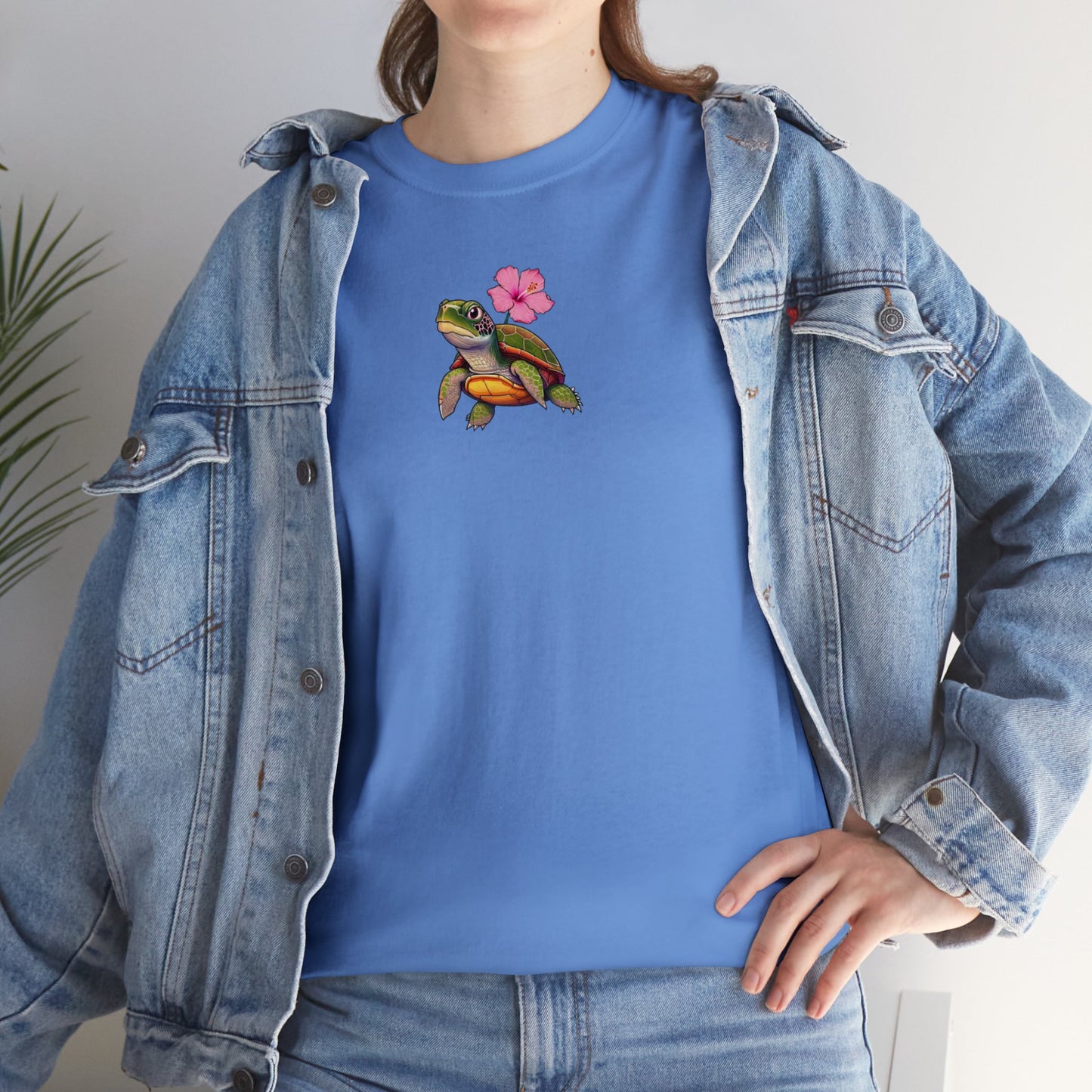 Turtle Flower Unisex Heavy Cotton Tee