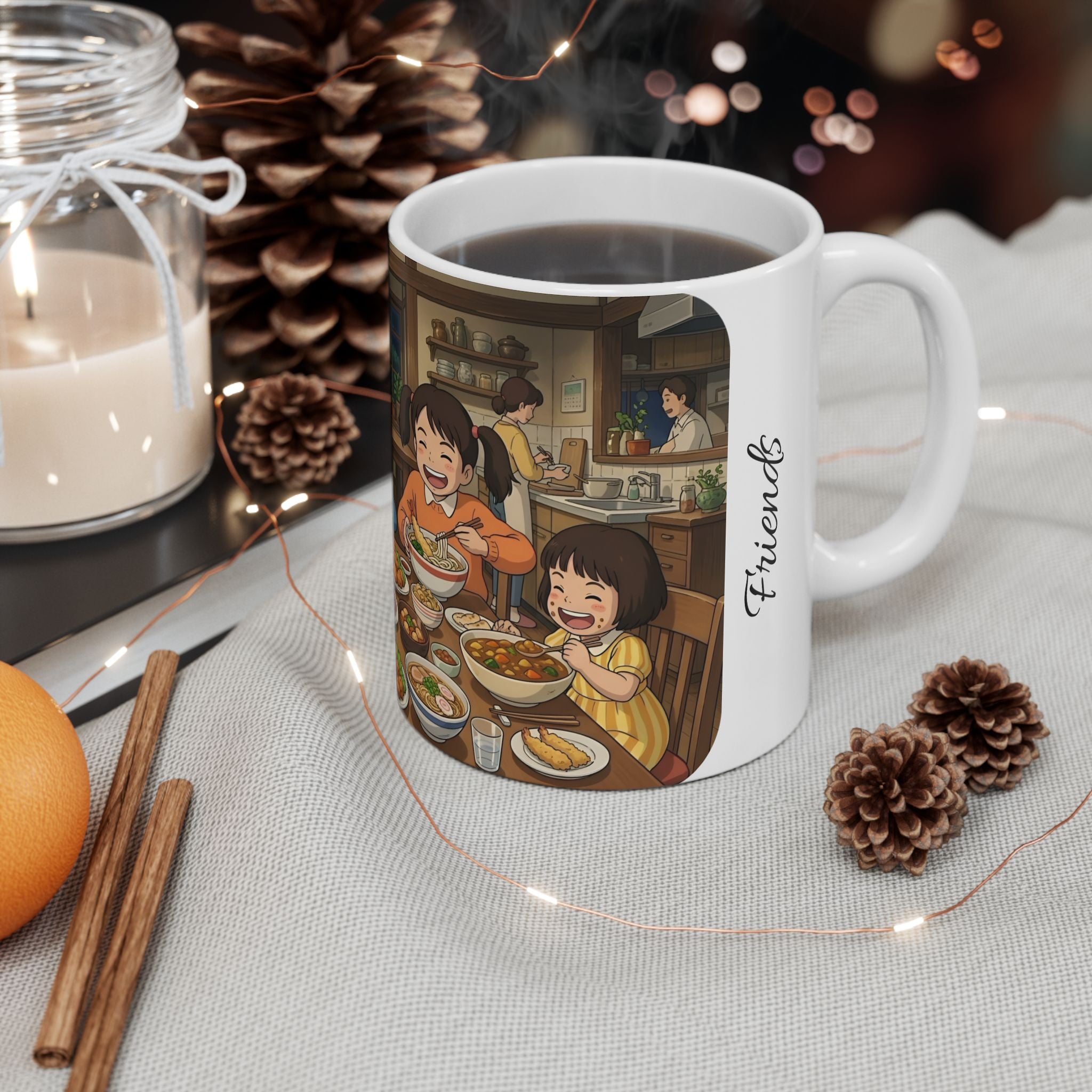 Family & Friends #9 Forever White Ceramic Mug — Cozy Feast Cup (11oz/15oz)